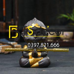 Đồ Gốm Trang Trí Tượng Đại Thánh Ngồi Thiền DTT01 - Ảnh 7