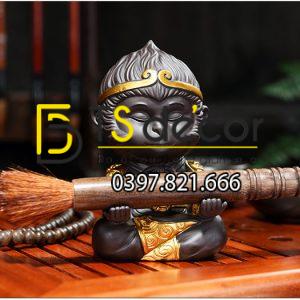 Đồ Gốm Trang Trí Tượng Đại Thánh Ngồi Thiền DTT01 - Ảnh 2