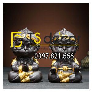 Đồ Gốm Trang Trí Tượng Đại Thánh Ngồi Thiền DTT01 - Ảnh 6