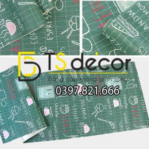 Giấy dán tường cafe trà sữa 3D319 - Ảnh 4