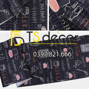 Giấy dán tường cafe trà sữa 3D319 - Ảnh 5