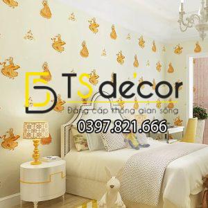 Giấy dán tường công chúa 3D322 phòng của bé - Ảnh 3