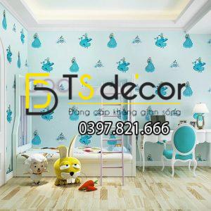 Giấy dán tường công chúa 3D322 phòng của bé - Ảnh 2