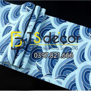 Giấy dán tường sóng biển kiểu Nhật Bản 3D327 - Ảnh 2