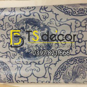 Giấy Dán Tường Họa Tiết Totem Rồng Phượng Hoài Cổ 3D222 - Ảnh 2
