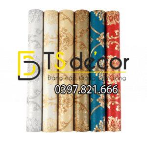 Giấy dán tường hoa Châu âu cổ điển 3D333 - Ảnh 2