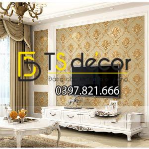 Giấy dán tường hoa Châu âu cổ điển 3D333 - Ảnh 6