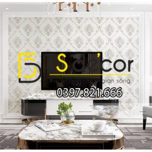 Giấy dán tường hoa Châu âu cổ điển 3D333 - Ảnh 5