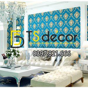Giấy dán tường hoa Châu âu cổ điển 3D333 - Ảnh 3