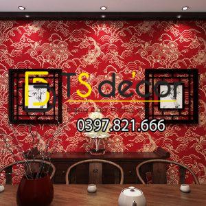 Giấy dán tường rồng mây 3D332