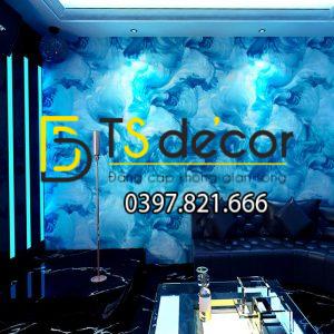 Giấy dán tường hoạt tiết mực loang độc đáo 3D336 trang trí quán Karaoke - Ảnh 2