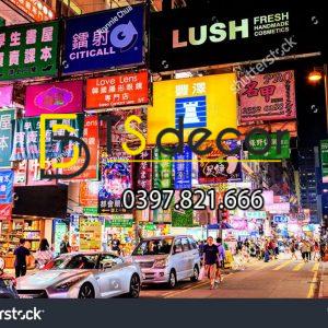 Tranh Dán Tường 3D Chủ Đề Đường phố Hong Kong "Hot Trend" 5DHK - Ảnh 24