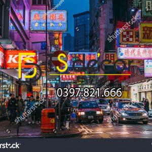 Tranh Dán Tường 3D Chủ Đề Đường phố Hong Kong "Hot Trend" 5DHK - Ảnh 11