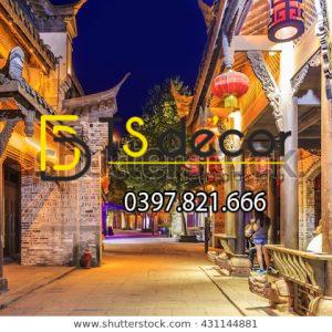 Tranh Dán Tường 3D Chủ Đề Phố Cổ Hong Kong 5DHK1 - Ảnh 9