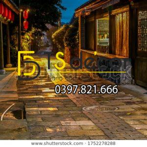 Tranh Dán Tường 3D Chủ Đề Phố Cổ Hong Kong 5DHK1 - Ảnh 11