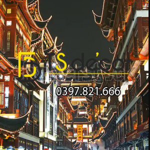 Tranh Dán Tường 3D Chủ Đề Phố Cổ Hong Kong 5DHK1 - Ảnh 19