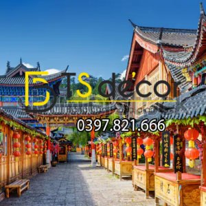 Tranh Dán Tường 3D Chủ Đề Phố Cổ Hong Kong 5DHK1 - Ảnh 20
