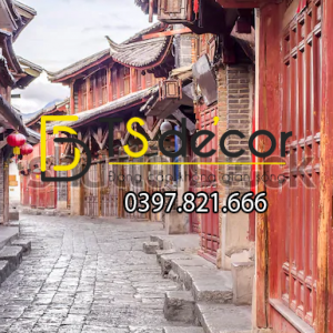 Tranh Dán Tường 3D Chủ Đề Phố Cổ Hong Kong 5DHK1 - Ảnh 26