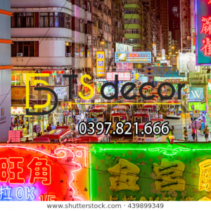 Tranh Dán Tường 3D Chủ Đề Đường phố Hong Kong "Hot Trend" 5DHK - Ảnh 46