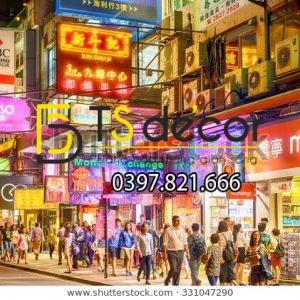 Tranh Dán Tường 3D Chủ Đề Đường phố Hong Kong "Hot Trend" 5DHK - Ảnh 56