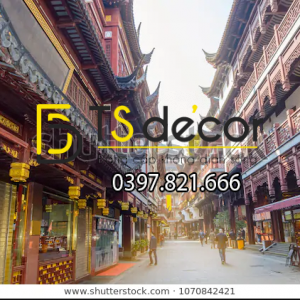 Tranh Dán Tường 3D Chủ Đề Phố Cổ Hong Kong 5DHK1 - Ảnh 28
