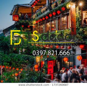 Tranh Dán Tường 3D Chủ Đề Phố Cổ Hong Kong 5DHK1 - Ảnh 35