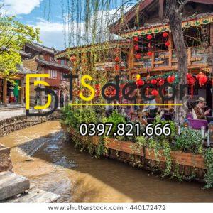 Tranh Dán Tường 3D Chủ Đề Phố Cổ Hong Kong 5DHK1 - Ảnh 41