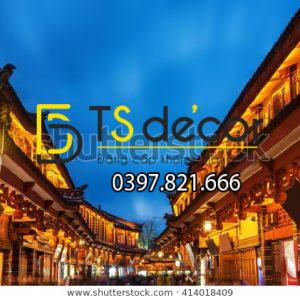 Tranh Dán Tường 3D Chủ Đề Phố Cổ Hong Kong 5DHK1 - Ảnh 42