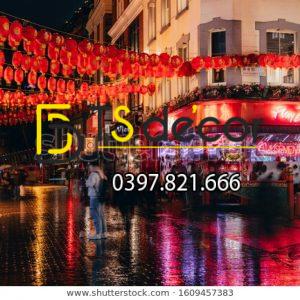 Tranh Dán Tường 3D Chủ Đề Phố Cổ Hong Kong 5DHK1 - Ảnh 47
