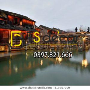 Tranh Dán Tường 3D Chủ Đề Phố Cổ Hong Kong 5DHK1 - Ảnh 48