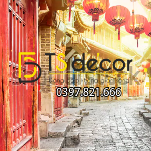 Tranh Dán Tường 3D Chủ Đề Phố Cổ Hong Kong 5DHK1 - Ảnh 50
