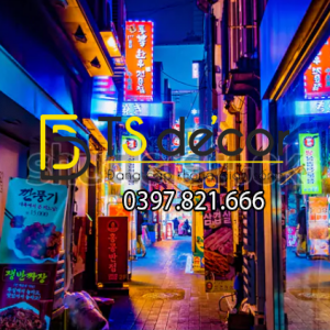 Tranh Dán Tường 3D Phong Cách Đường Phố Hàn Quốc-HQ5D - Ảnh 11