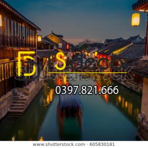 Tranh Dán Tường 3D Chủ Đề Phố Cổ Hong Kong 5DHK1 - Ảnh 51