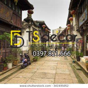 Tranh Dán Tường 3D Chủ Đề Phố Cổ Hong Kong 5DHK1 - Ảnh 54