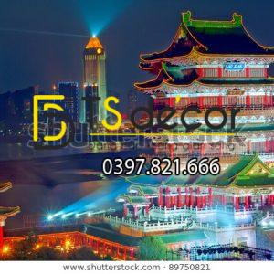 Tranh Dán Tường 3D Chủ Đề Phố Cổ Hong Kong 5DHK1 - Ảnh 64