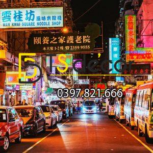 Tranh Dán Tường 3D Chủ Đề Đường phố Hong Kong "Hot Trend" 5DHK - Ảnh 54