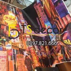 Tranh Dán Tường 3D Phong Cách Đường Phố Hàn Quốc-HQ5D - Ảnh 37