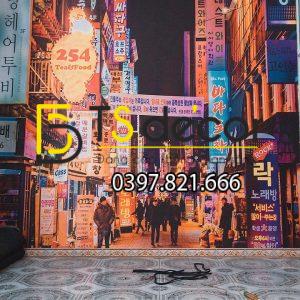 Tranh Dán Tường 3D Phong Cách Đường Phố Hàn Quốc-HQ5D - Ảnh 35