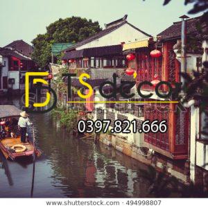 Tranh Dán Tường 3D Chủ Đề Phố Cổ Hong Kong 5DHK1 - Ảnh 67