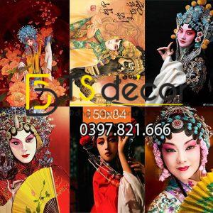 Combo 10 tờ Decal dán tường Hong Kong Cải Lương Kinh Kịch Khổ A3,A4,A5 - Ảnh 3