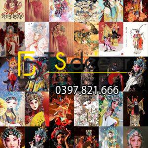 Combo 30 tờ Decal dán tường Hong Kong Cải Lương Kinh Kịch Khổ A3,A4,A5 - Ảnh 3