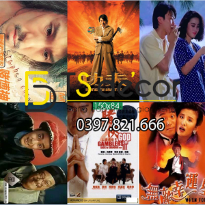 Combo Set 10 tờ Decal dán tường Hong Kong Châu Tinh Trì Khổ A3,A4,A5 - Ảnh 3