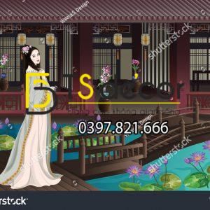 Tranh Dán Tường 3D Chủ Đề Chân Dung Cô Gái Hong Kong HKHH01 - Ảnh 4