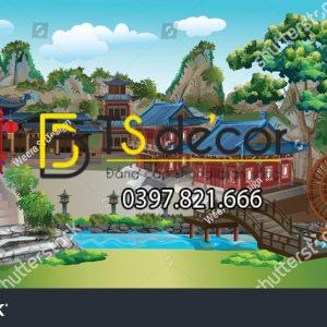 Tranh Dán Tường 3D Chủ Đề Chân Dung Cô Gái Hong Kong HKHH04 - Ảnh 6