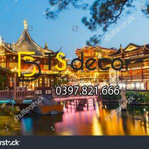Tranh dán tường 3D Phượng Hoàng Cổ Trấn HKPHCT1 - Ảnh 6