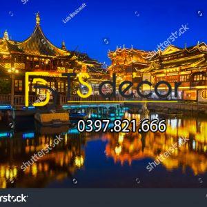 Tranh dán tường 3D Phượng Hoàng Cổ Trấn HKPHCT1 - Ảnh 3
