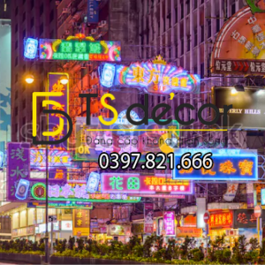 Tranh dán tường 3D đường phố Hong Kong Hot Trend HKĐP07 - Ảnh 3