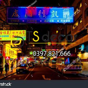 Tranh dán tường 3D đường phố Hong Kong Hot Trend HKĐP07 - Ảnh 6