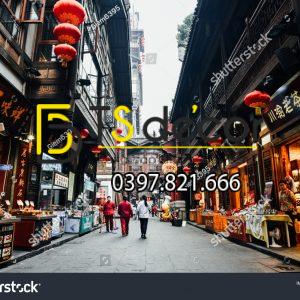 Tranh dán tường 3D đường phố Hong Kong Hot Trend HKĐP11 - Ảnh 3