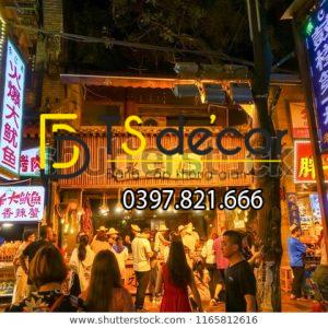 Tranh dán tường 3D đường phố Hong Kong Hot Trend HKĐP11 - Ảnh 2